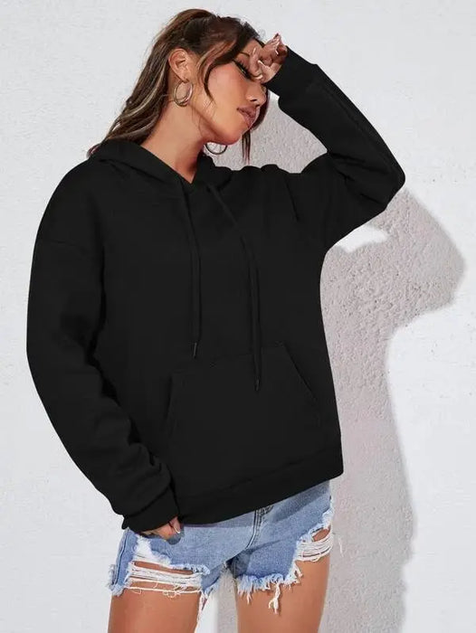 SXV Plain 'black' Solid Cool Aesthetic Sweatshirt Hoodie