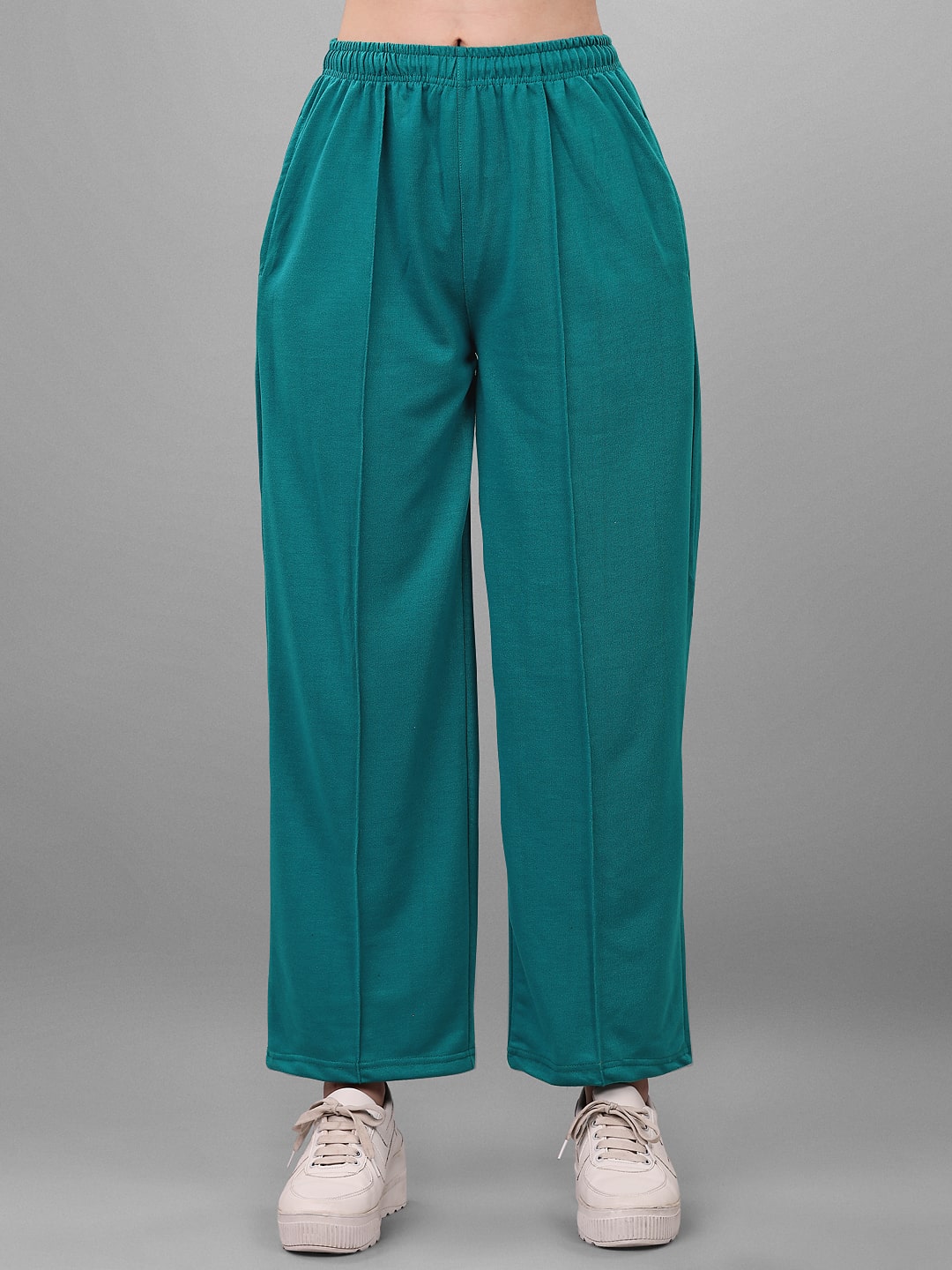 SXV Tealgreen Trouser with Crop Top Coords Set