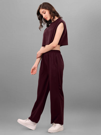 SXV Solid Brown Pull-On Trousers