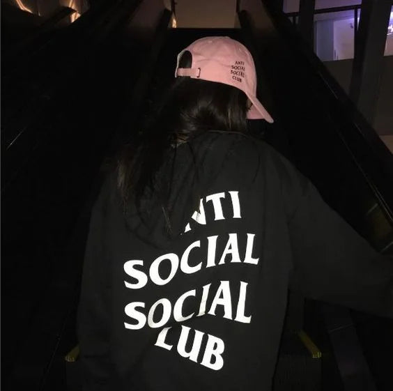 SXV  'Anti social social club’ Printed Cool Aesthetic Sweatshirt Hoodie