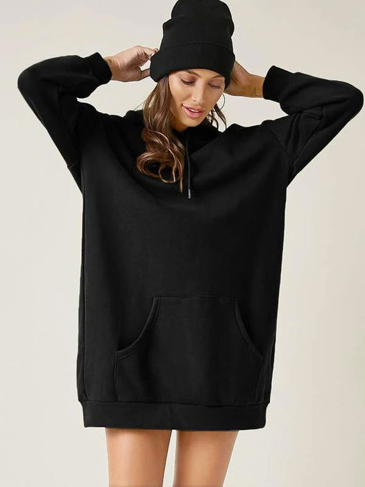 SXV PLAIN BLACK ULTRA OVERSIZED HOODIE