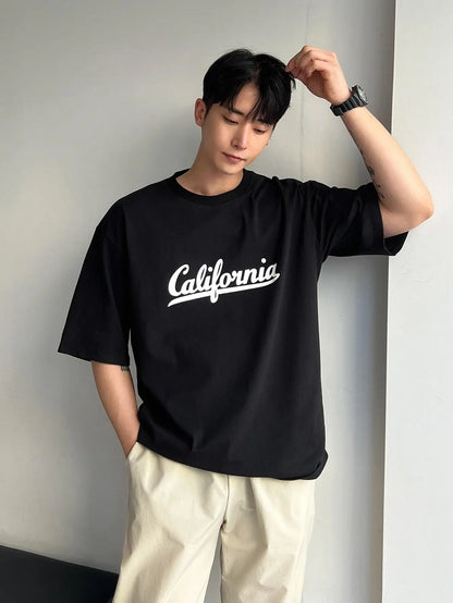 SXV  'california wavy’ Printed Cool Aesthetic Oversized T-shirt