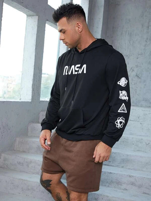 SXV  'NASA’ Printed Cool Aesthetic Sweatshirt Hoodie