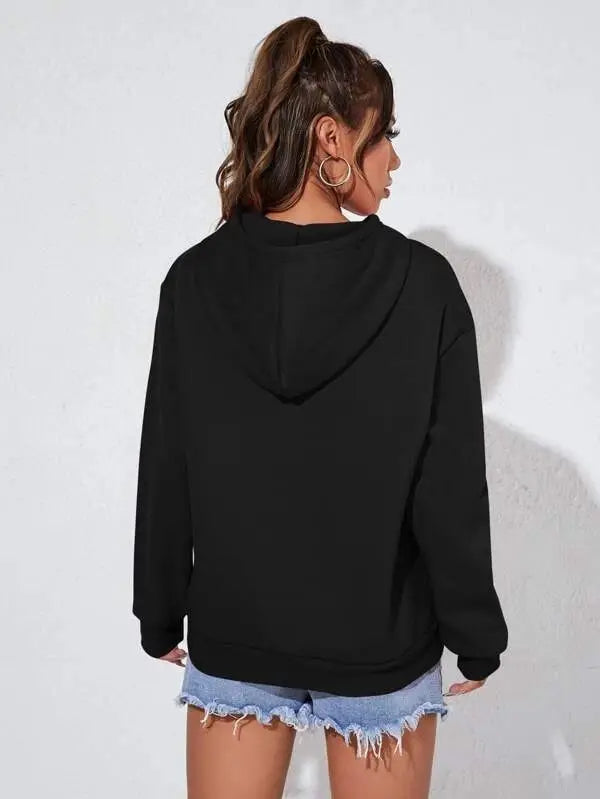 SXV Plain 'black' Solid Cool Aesthetic Sweatshirt Hoodie