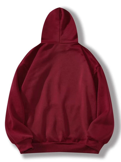 SXV Plain Solid 'BURGUNDY 'Cool Aesthetic Sweatshirt Hoodie