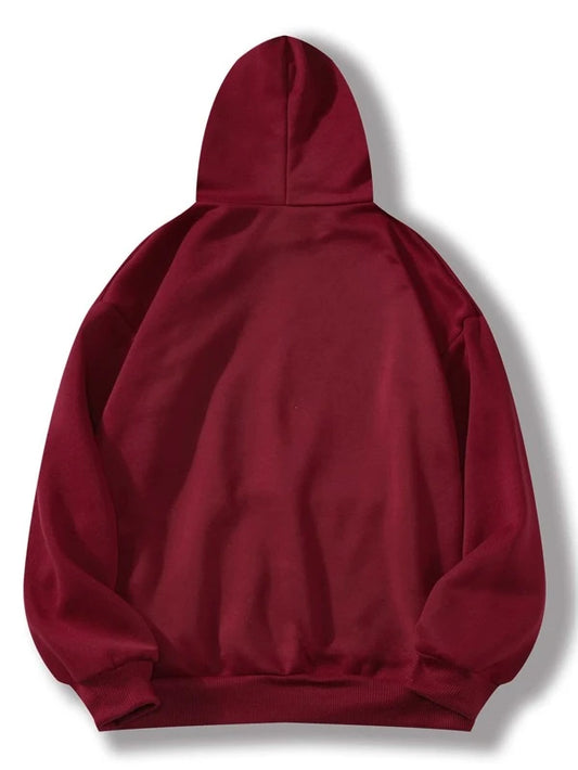 SXV Plain Solid 'BURGUNDY 'Cool Aesthetic Sweatshirt Hoodie