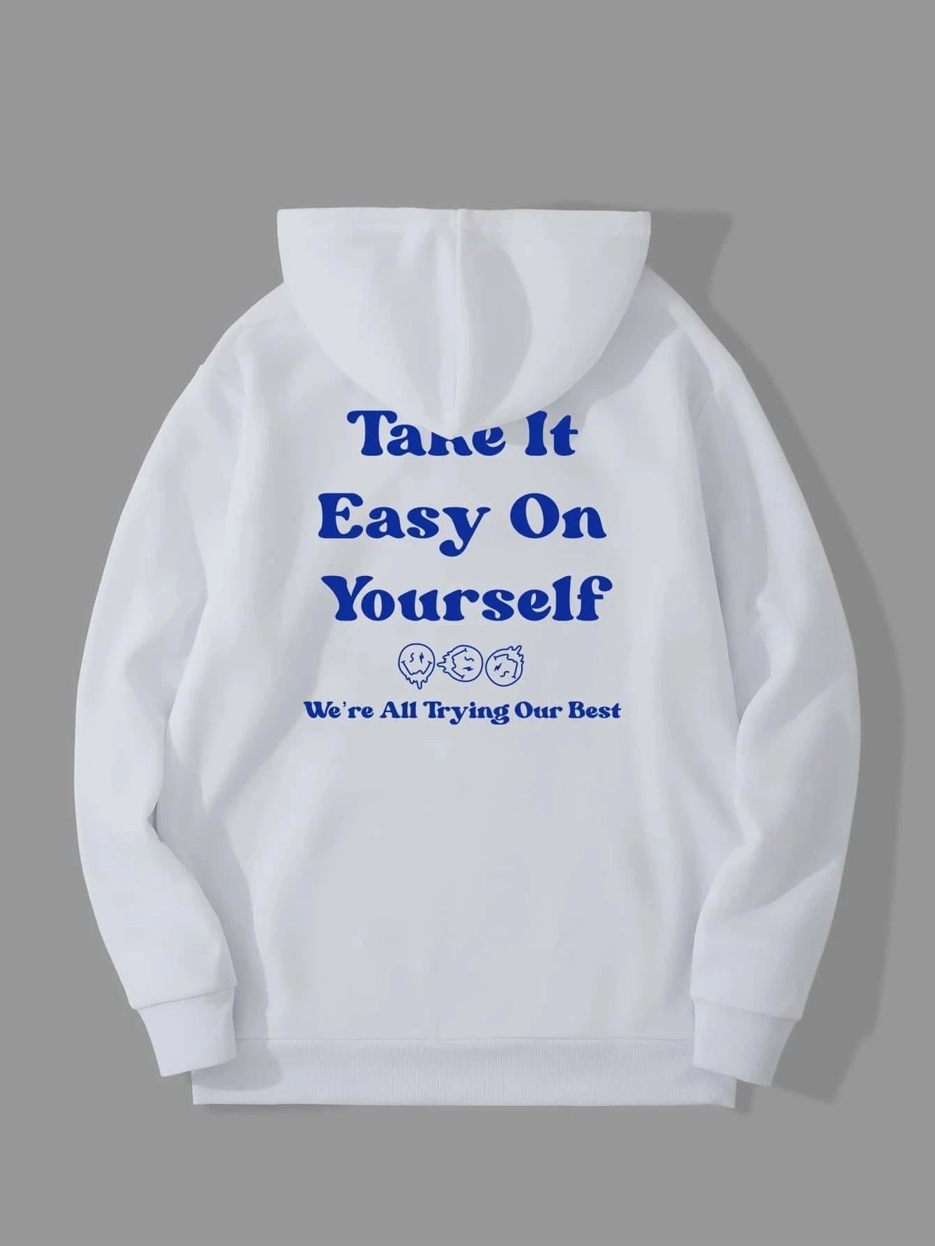 SXV  'Take It Easy On Yourself’ Printed Cool Aesthetic Sweatshirt Hoodie