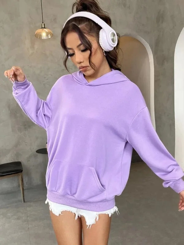 SXV Plain 'Lavender' Solid Cool Aesthetic Sweatshirt Hoodie