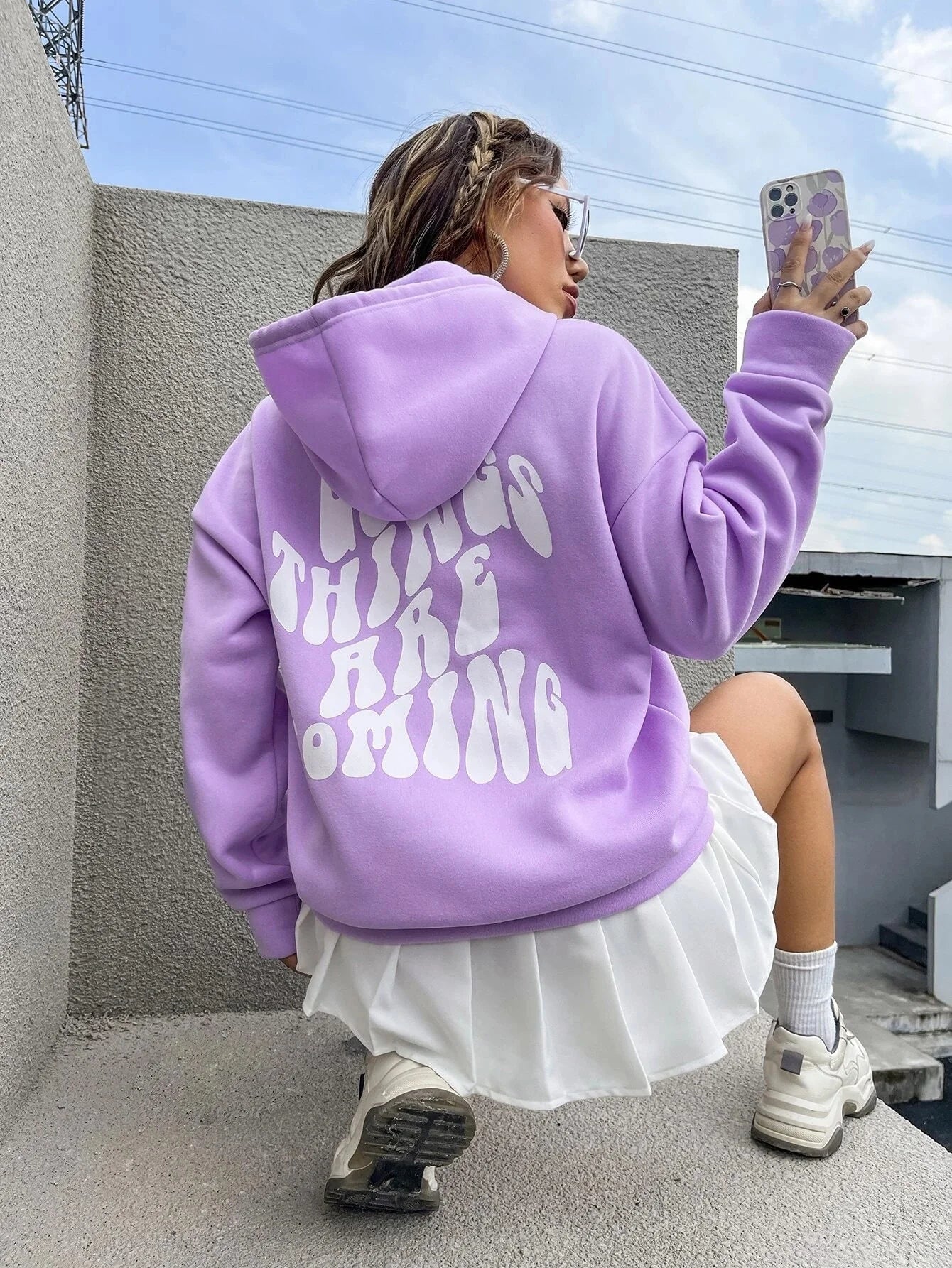 SXV  'Good Things Are Coming’ Printed Cool Aesthetic Sweatshirt Hoodie