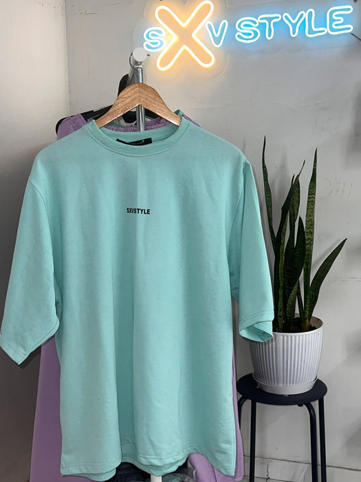 SXV Basic CO-ORDS set : Mintgreen Oversized T-shirt And Trouser Combo