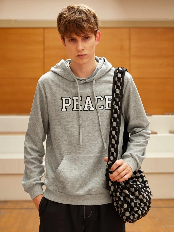 SXV  'PEACE’ Printed Cool Aesthetic Sweatshirt Hoodie