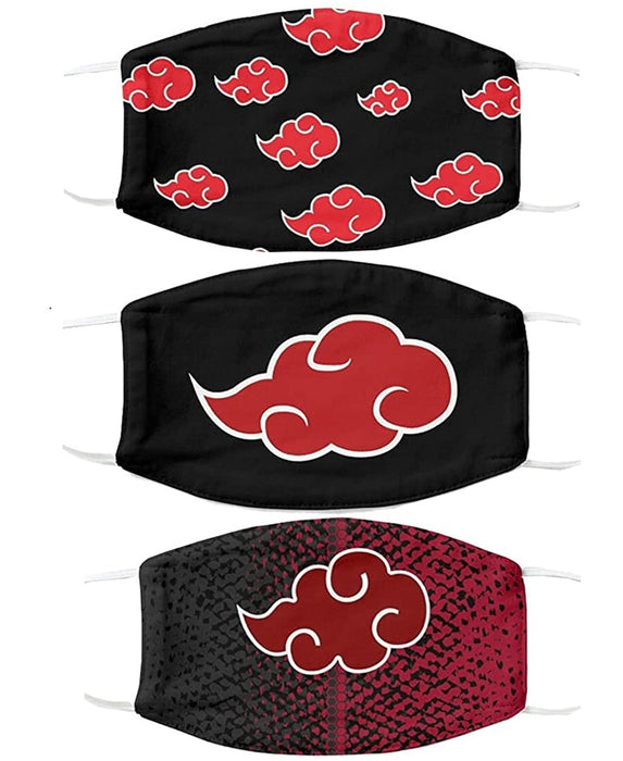 SXV Akatsuki combo Printed unisex cotton Face mask For Face (Pack of 3)