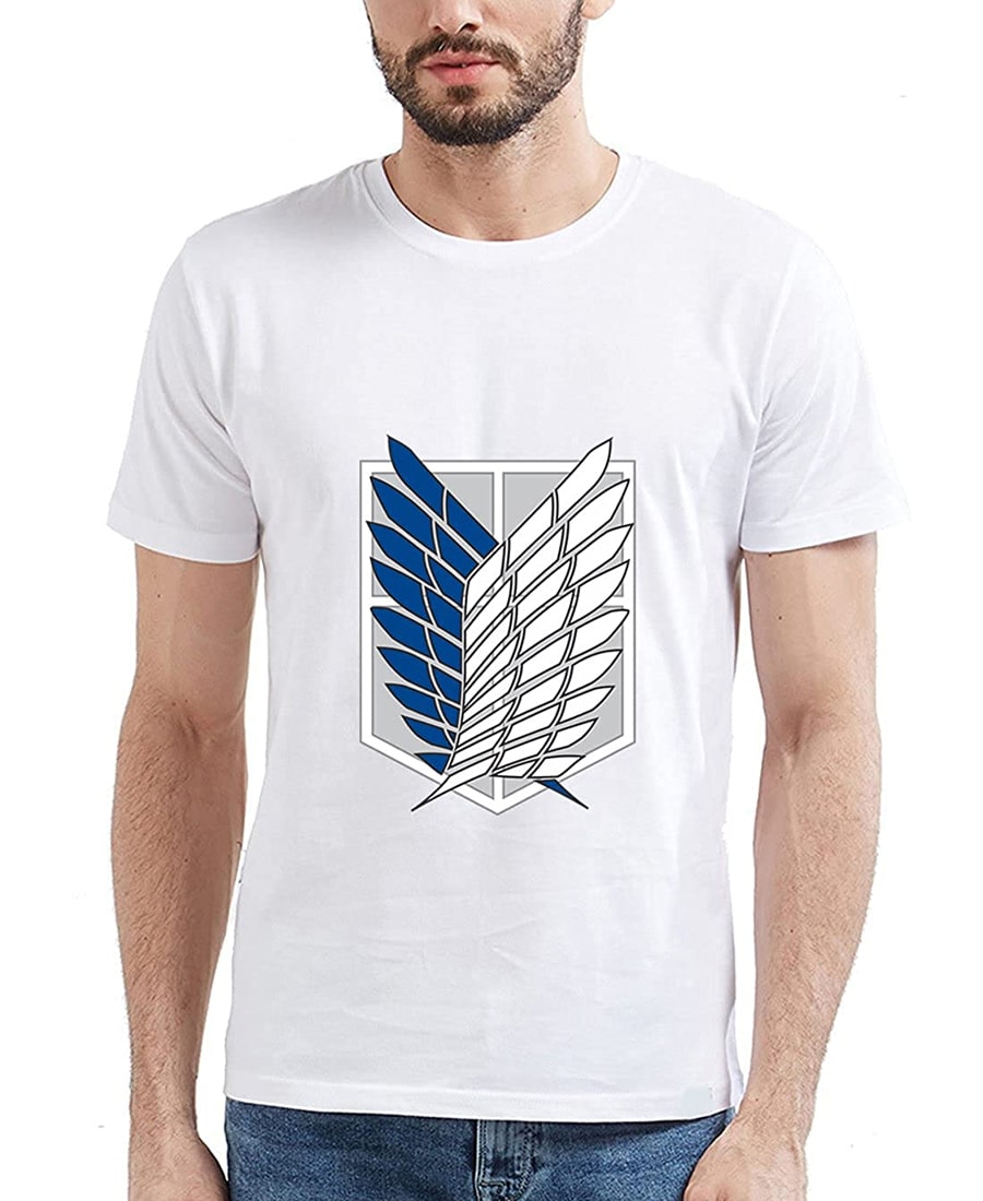 SXV Printed Black and White Cotton Tshirt for Men and Women: Attack ON Titan AOT