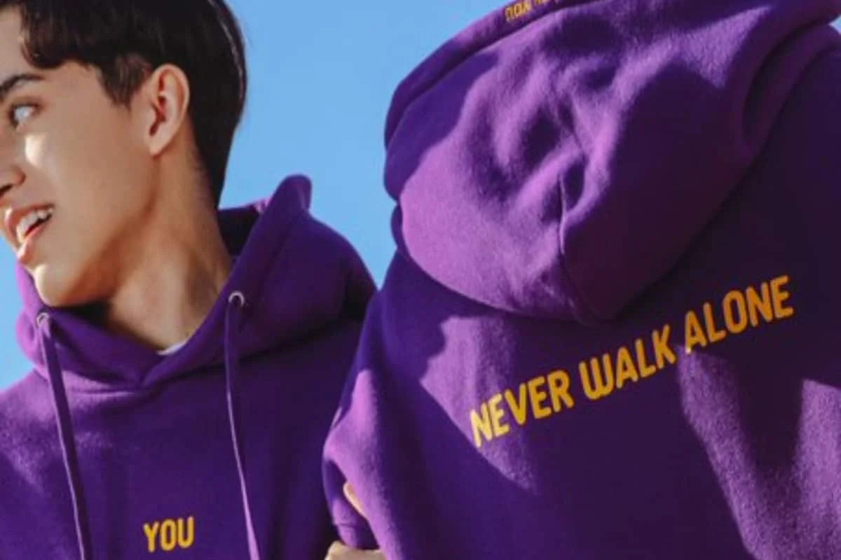 SXV  'BTS YOU NEVER WALK ALONE’ Printed Cool Aesthetic Sweatshirt Hoodie