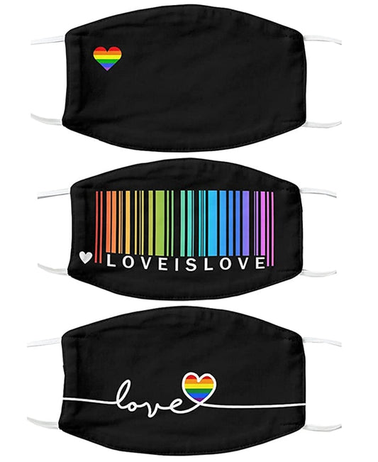 SXV LGBT Love_ combo Printed unisex cotton Face mask For Face (Pack of 3)