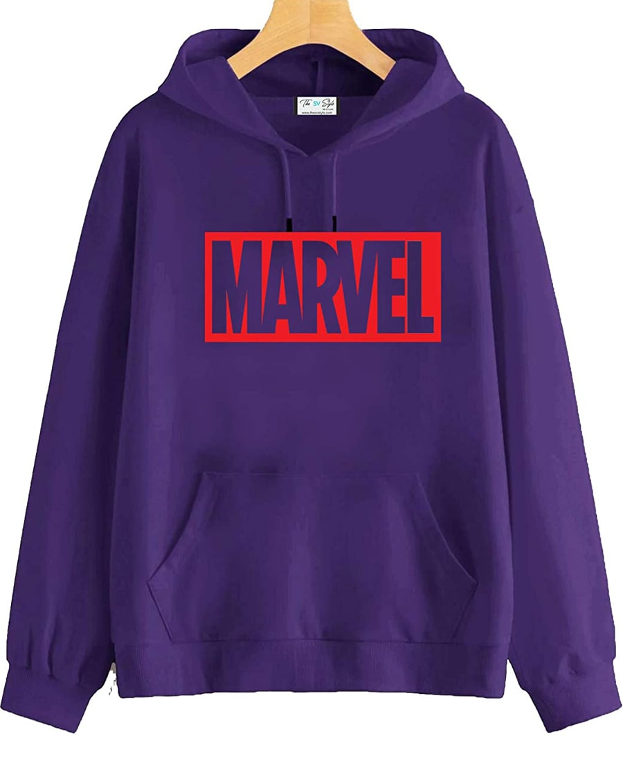 SXV STYLE Unisex Printed Hoodie : MARVEL