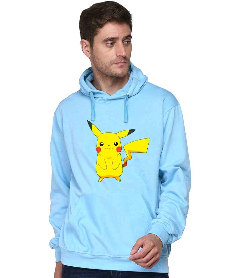 SXV STYLE Unisex Printed Hoodie :Pikachu