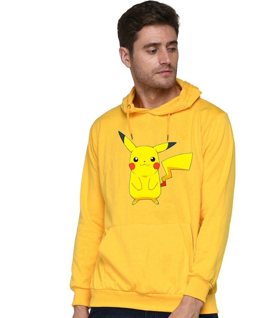 SXV STYLE Unisex Printed Hoodie :Pikachu