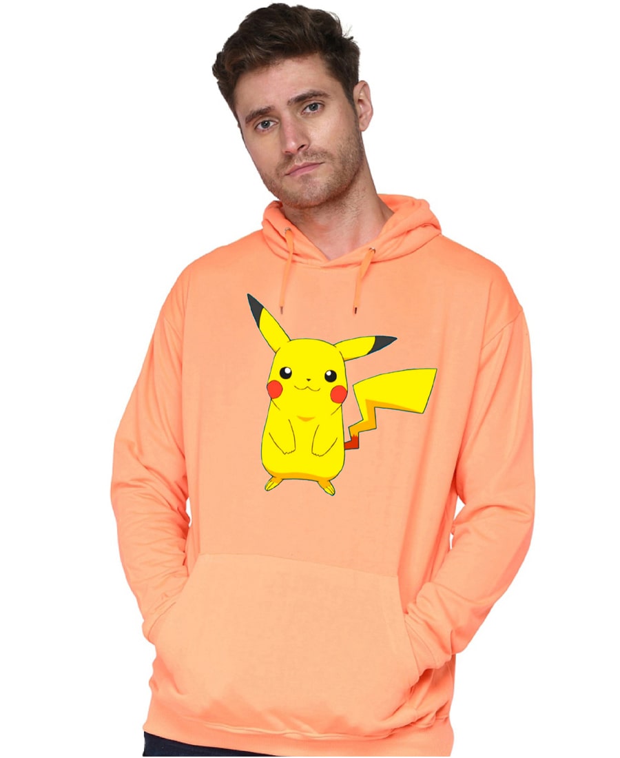 SXV STYLE Unisex Printed Hoodie :Pikachu