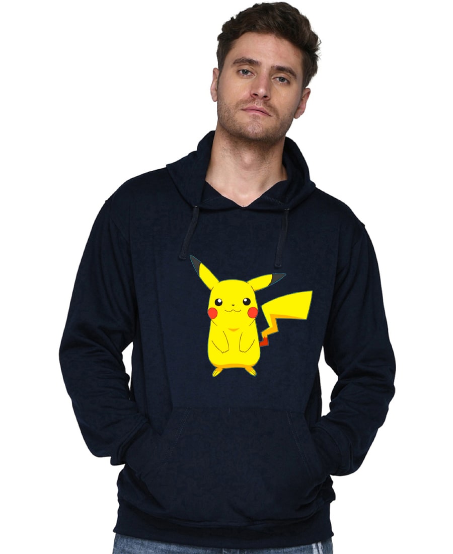 SXV STYLE Unisex Printed Hoodie :Pikachu