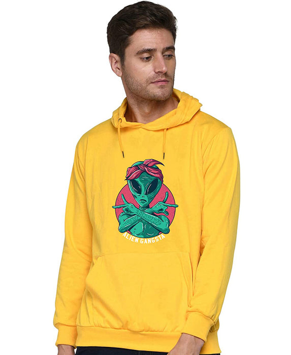 SXV STYLE Unisex Printed Hoodie : Alien Gangsta