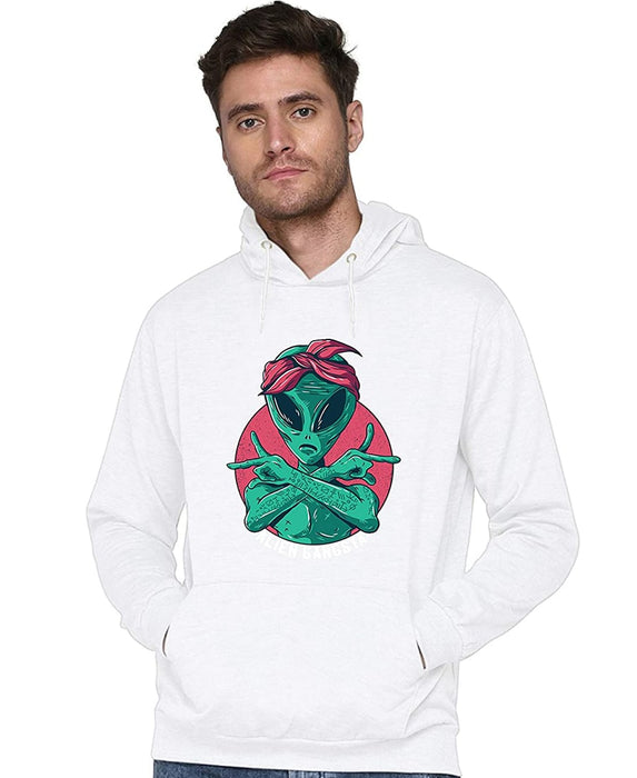 SXV STYLE Unisex Printed Hoodie : Alien Gangsta