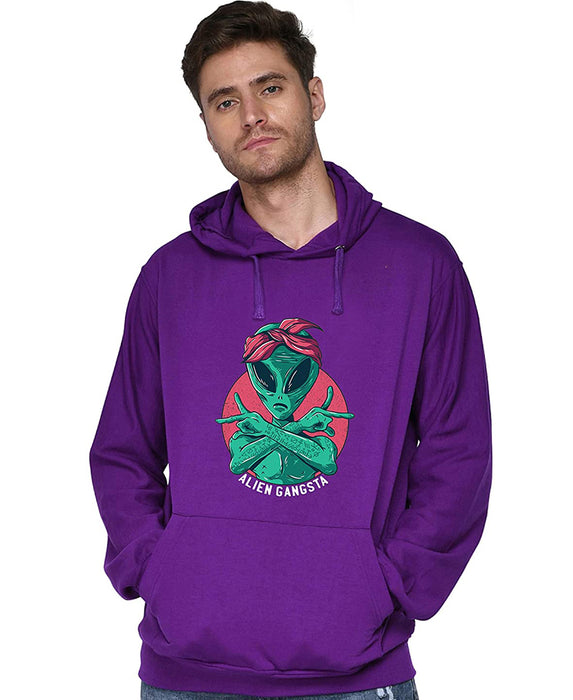 SXV STYLE Unisex Printed Hoodie : Alien Gangsta