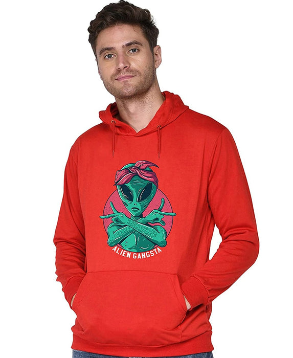 SXV STYLE Unisex Printed Hoodie : Alien Gangsta