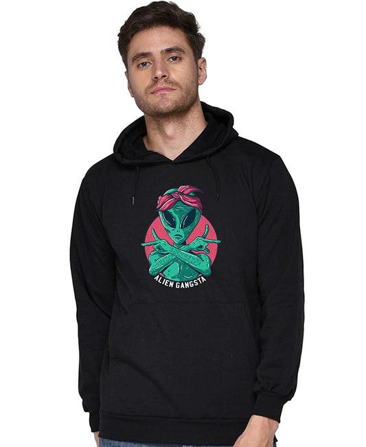 SXV STYLE Unisex Printed Hoodie : Alien Gangsta