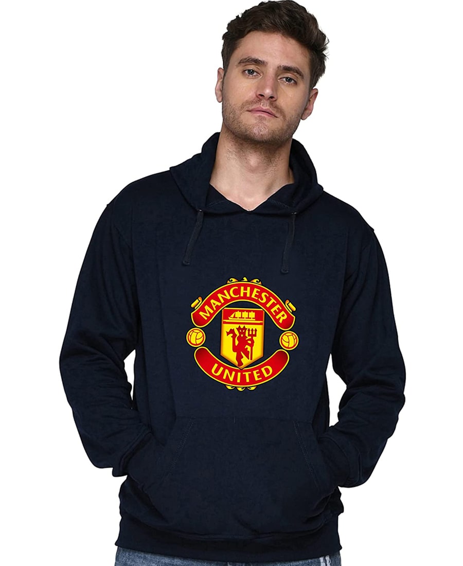 SXV STYLE Unisex Printed Hoodie : Manchester United