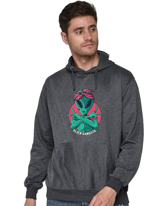 SXV STYLE Unisex Printed Hoodie : Alien Gangsta