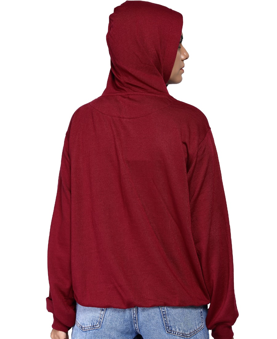 SXV Solid Plain Sweatshirt Hoodie for Men & Women (Maroon)