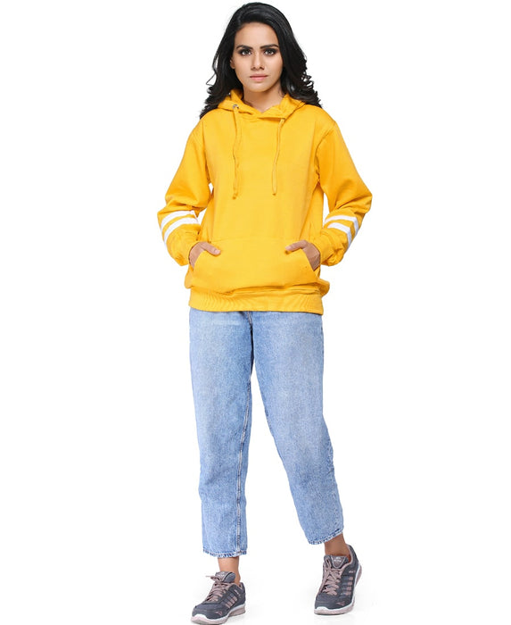 SXV Solid COLOURBLOCKED Sweatshirt Hoodie for Men & Women (Yellow.White)