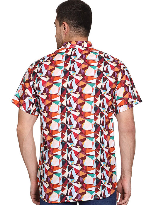 SXV Men's Cotton Rayon Digital Printed Half Sleeves Shirt 114(lowest price-non returnable)