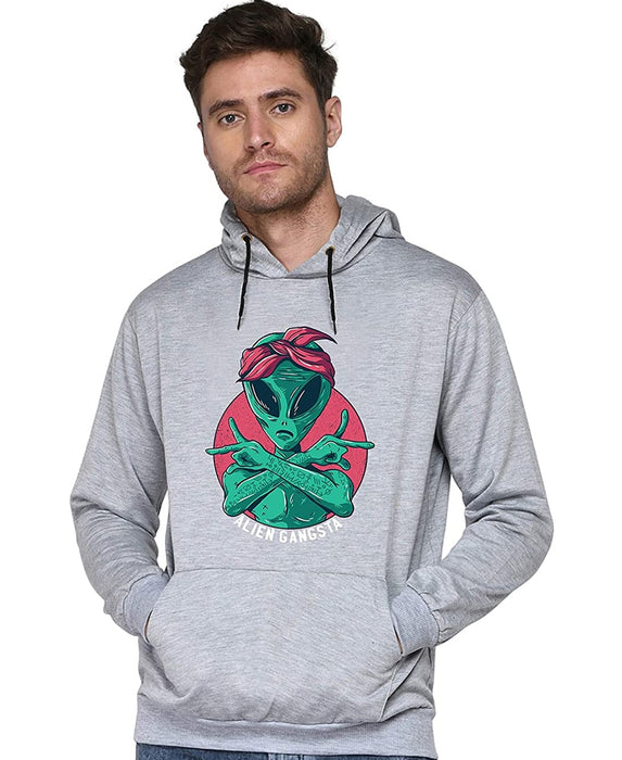 SXV STYLE Unisex Printed Hoodie : Alien Gangsta