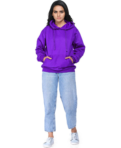 SXV Solid Plain Sweatshirt Hoodie for Men & Women (Purple)