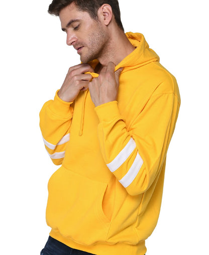 SXV Solid COLOURBLOCKED Sweatshirt Hoodie for Men & Women (Yellow.White)