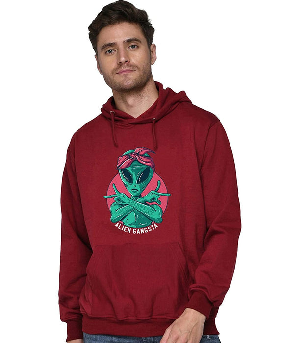 SXV STYLE Unisex Printed Hoodie : Alien Gangsta