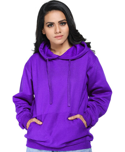 SXV Solid Plain Sweatshirt Hoodie for Men & Women (Purple)