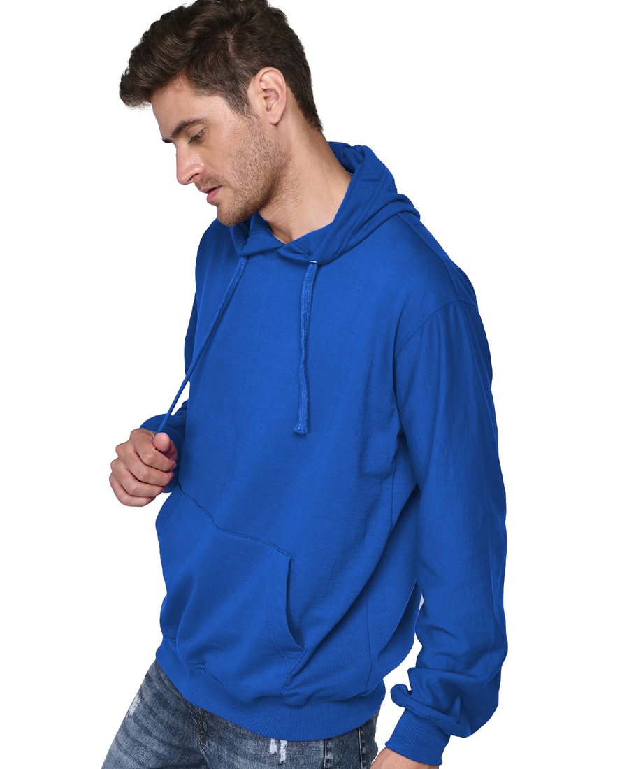 SXV Solid Plain Sweatshirt Hoodie for Men & Women (Royal Blue)