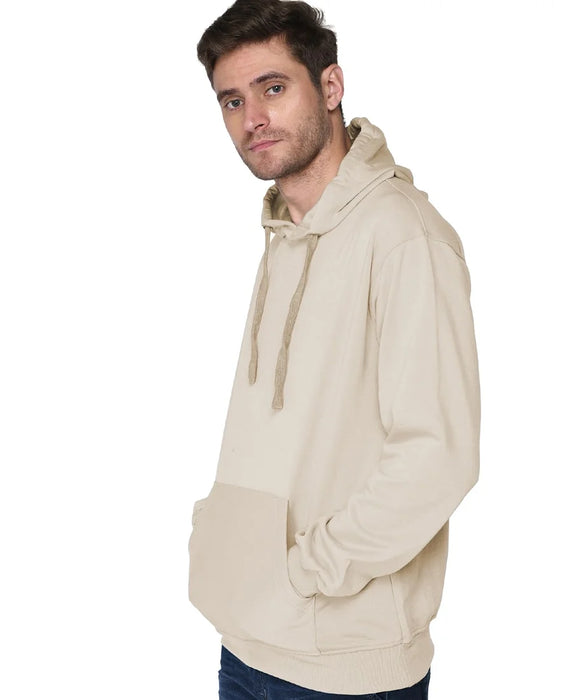 SXV Solid Plain Sweatshirt Hoodie for Men & Women (Beige)