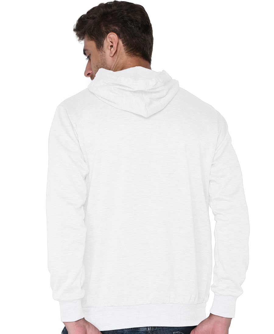 SXV Solid Plain Sweatshirt Hoodie for Men and Women (White)