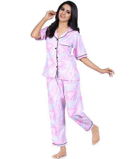 SXV Women's Cotton Printed Night Suit Pyjama Set : Icecream (Lowest price - non returnable)