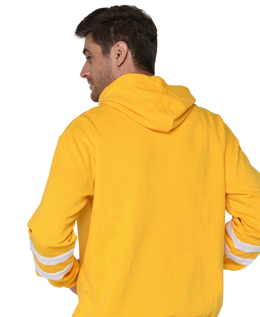 SXV Solid COLOURBLOCKED Sweatshirt Hoodie for Men & Women (Yellow.White)