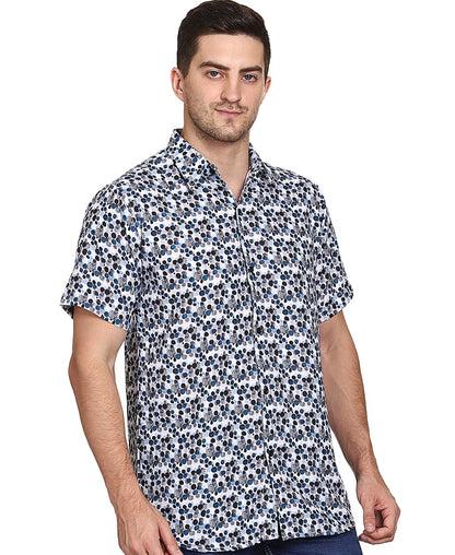 SXV Men's Cotton Rayon Digital Printed Half Sleeves Shirt 115(lowest price-non returnable)