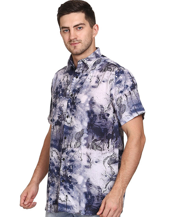 SXV Men's Cotton Rayon Digital Printed Half Sleeves Shirt 120(lowest price-non returnable)