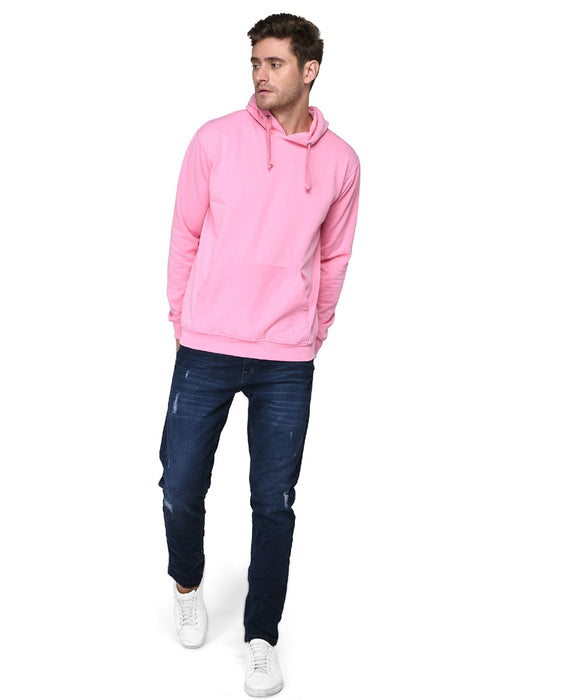 SXV Solid Plain Sweatshirt Hoodie for Men and Women (Pink)