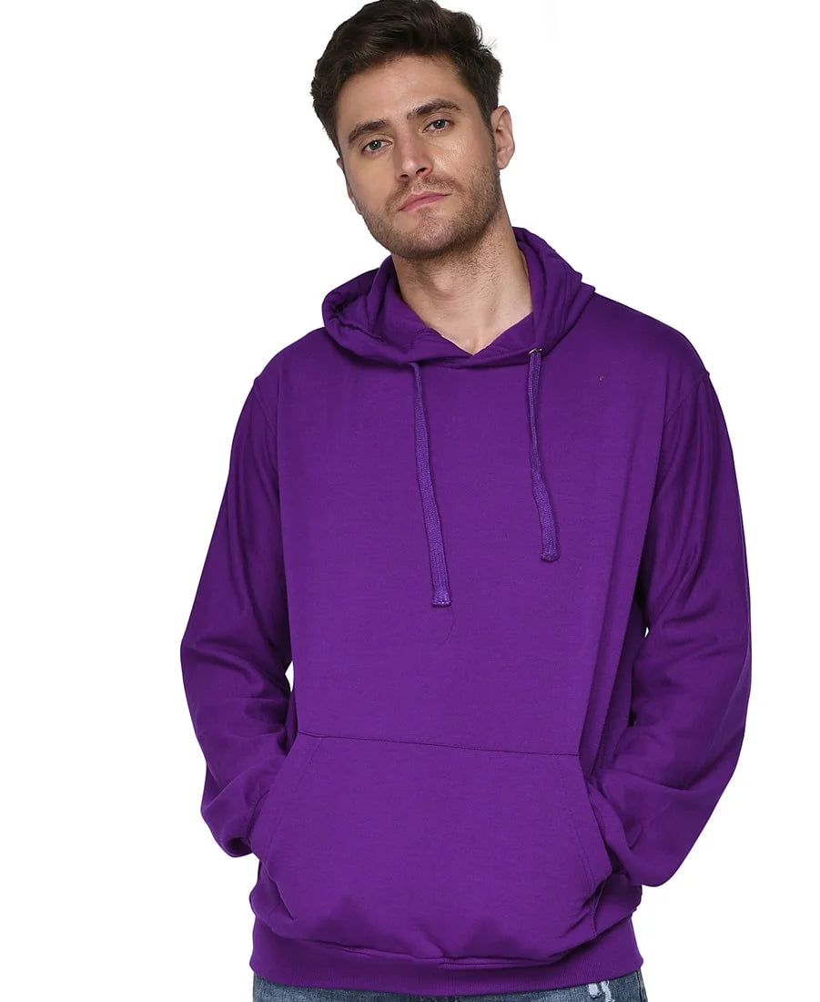 SXV Solid Plain Sweatshirt Hoodie for Men Women Purple