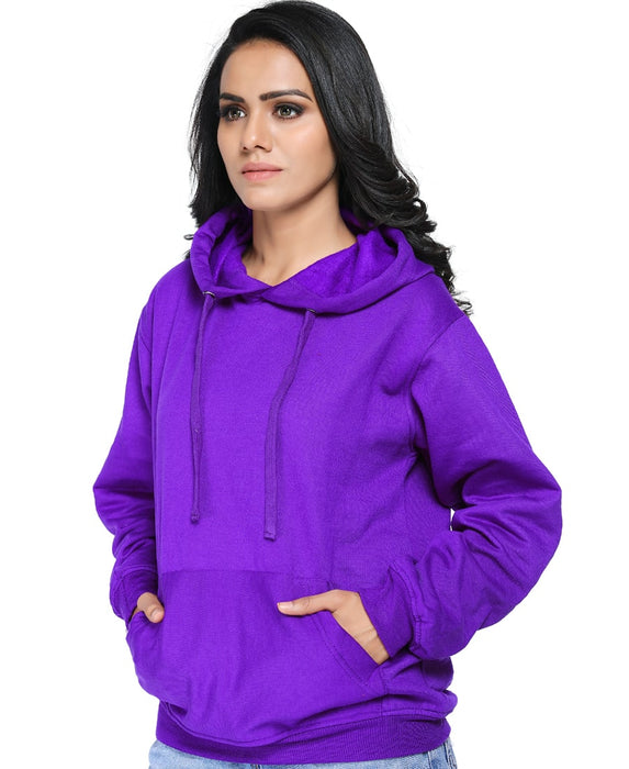 SXV Solid Plain Sweatshirt Hoodie for Men & Women (Purple)