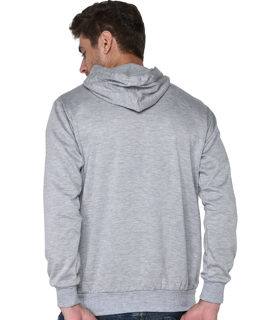 SXV Solid Plain Sweatshirt Hoodie for Men & Women (Grey)